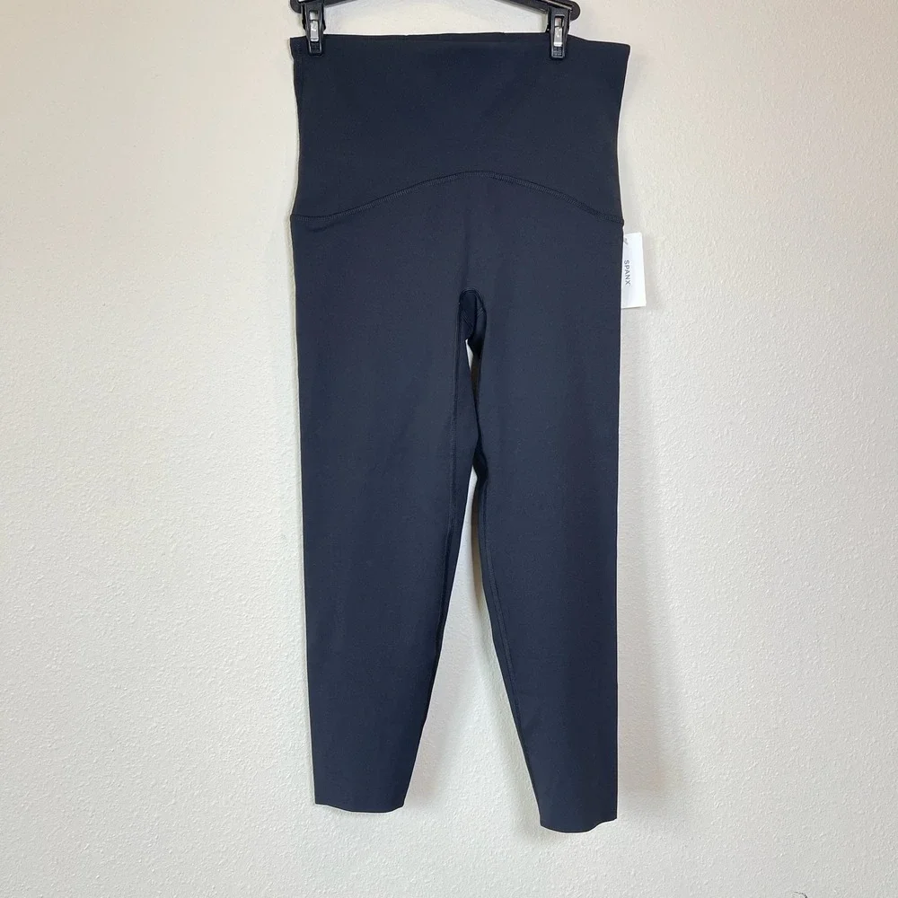 Spanx Booty Boost Active 7/8 Leggings Black High Waisted Size Large NWT